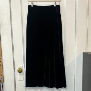 ZARA Women's Black Velvet A-line MIDI/MAXI Skirt, Size Small, NWOTS